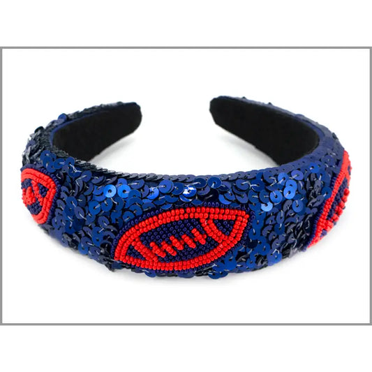 Sequin Football Headband